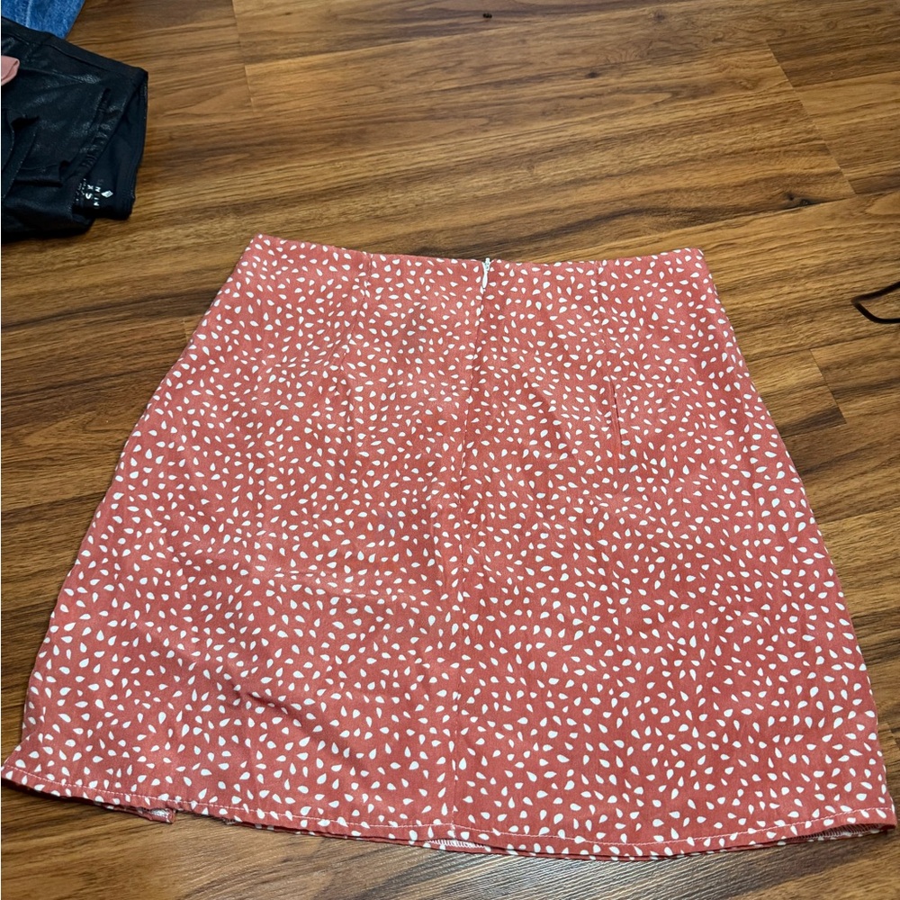 SHEIN Pink and White Mini Skirt
